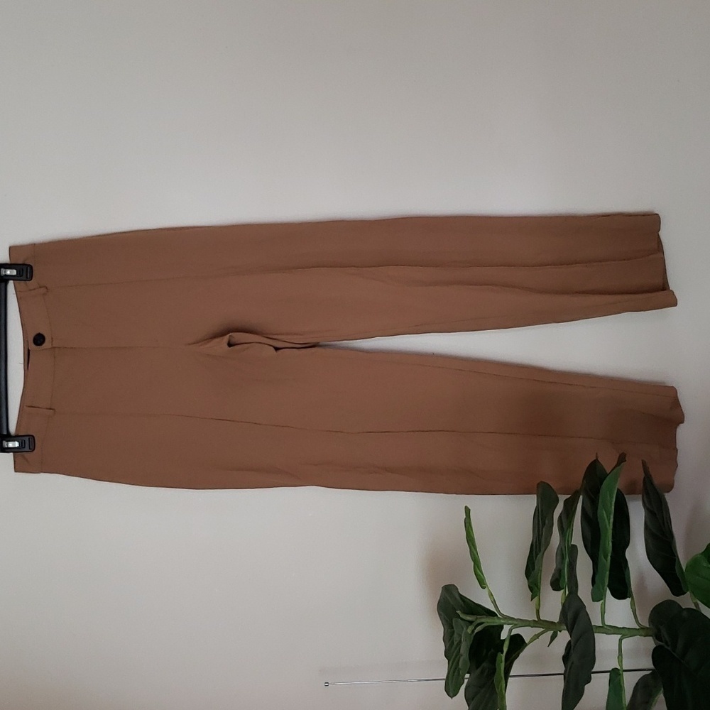Pull & Bear tan trouser pants, career pants, women's size large